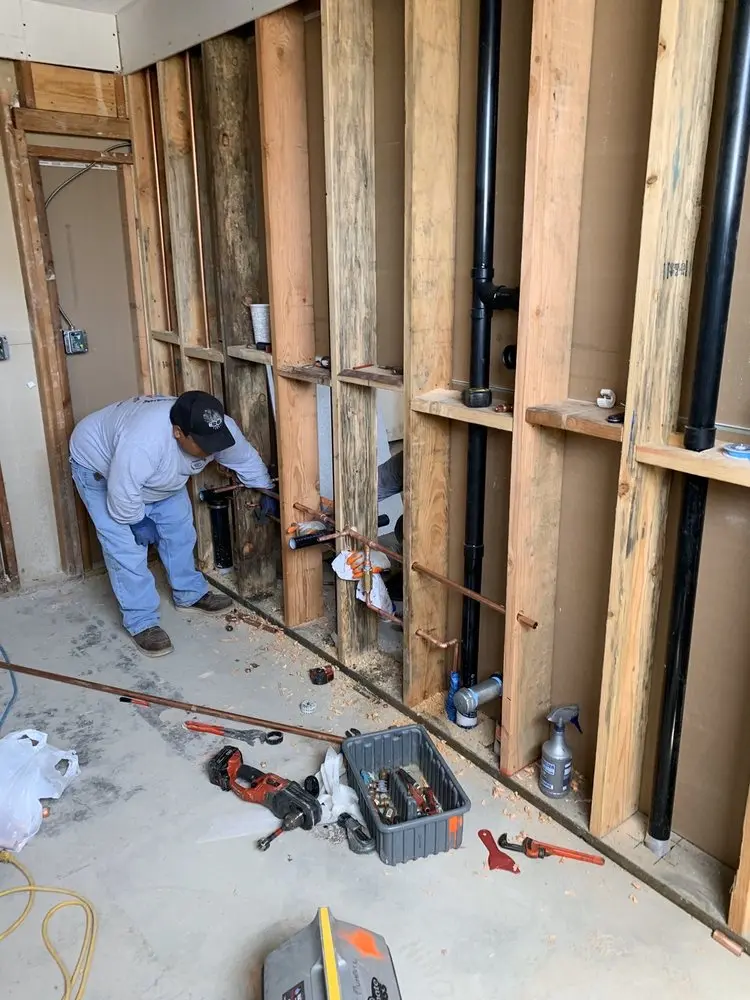 Commercial rough-in plumbing for Water Heater Replacement in Pines Lake
